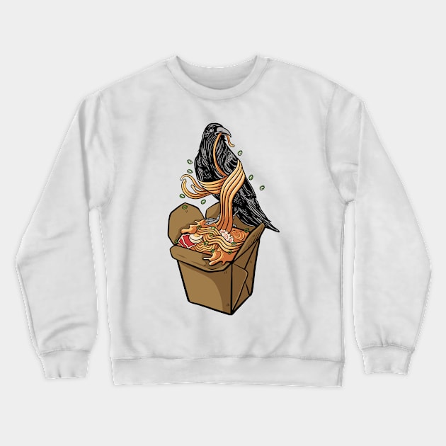 Raven Ramen Crewneck Sweatshirt by PlasticGhost